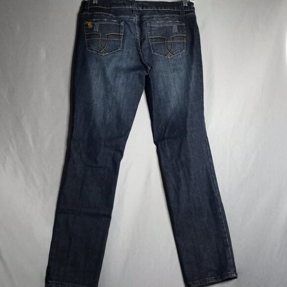 TFive Jeans Junior Size 13 Denim Skinny Distressed Medium Dark Y2K - Picture 2 of 9